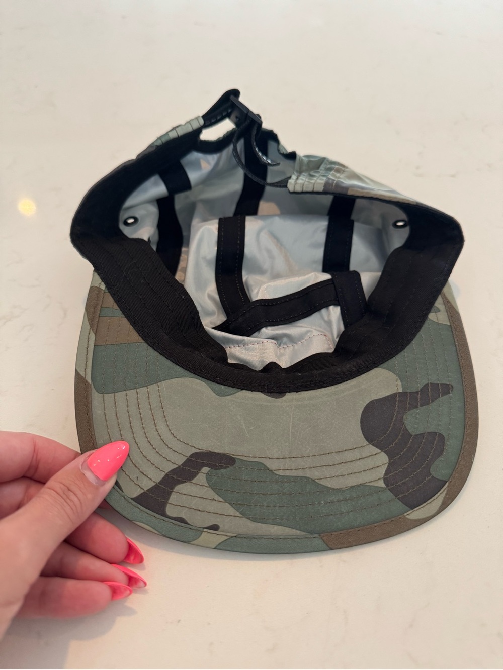 Supreme Red Box Logo Camo 5-Panel Cap - Picture 4 of 4